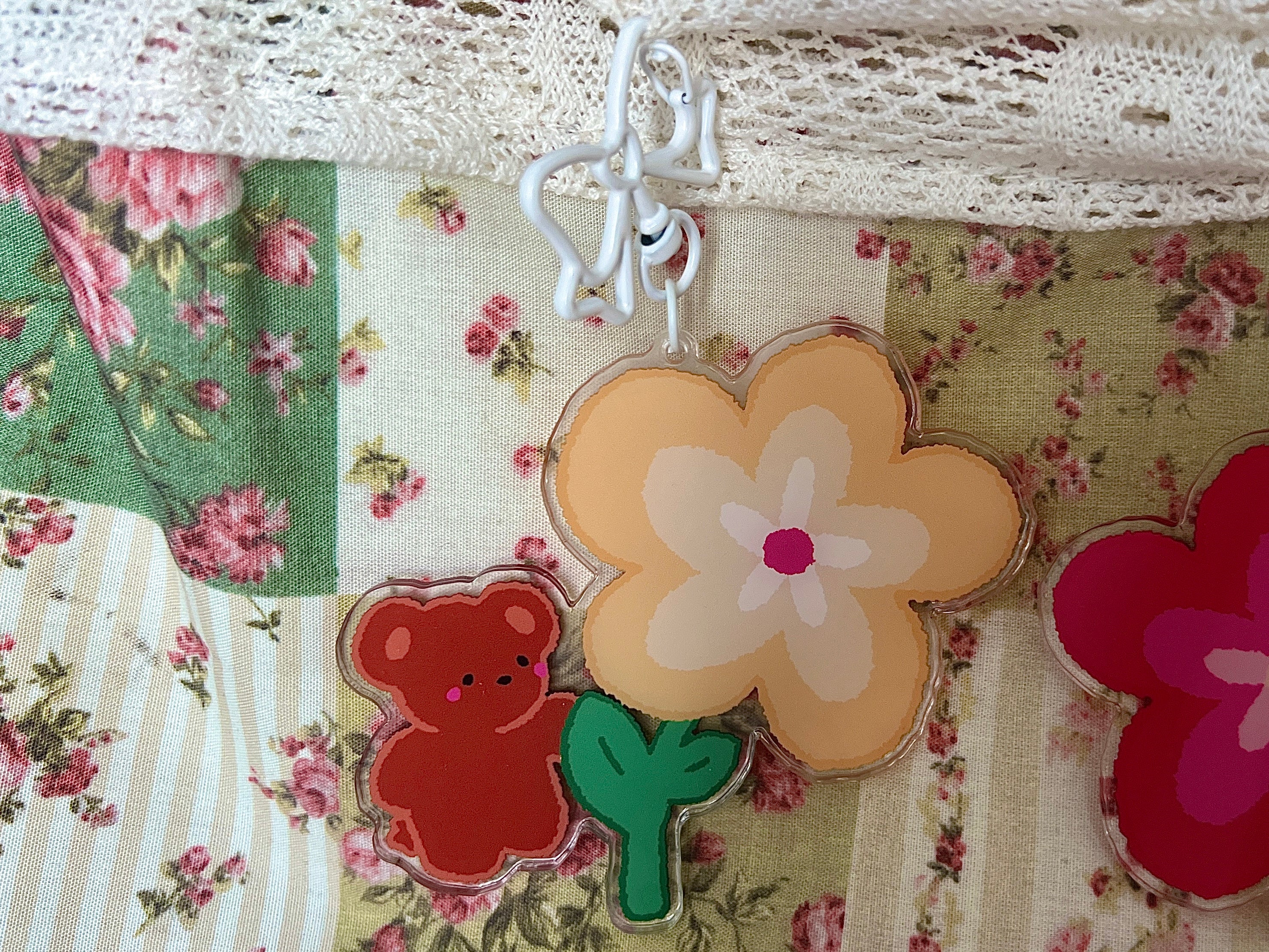 Flower Keychain 2pc Set