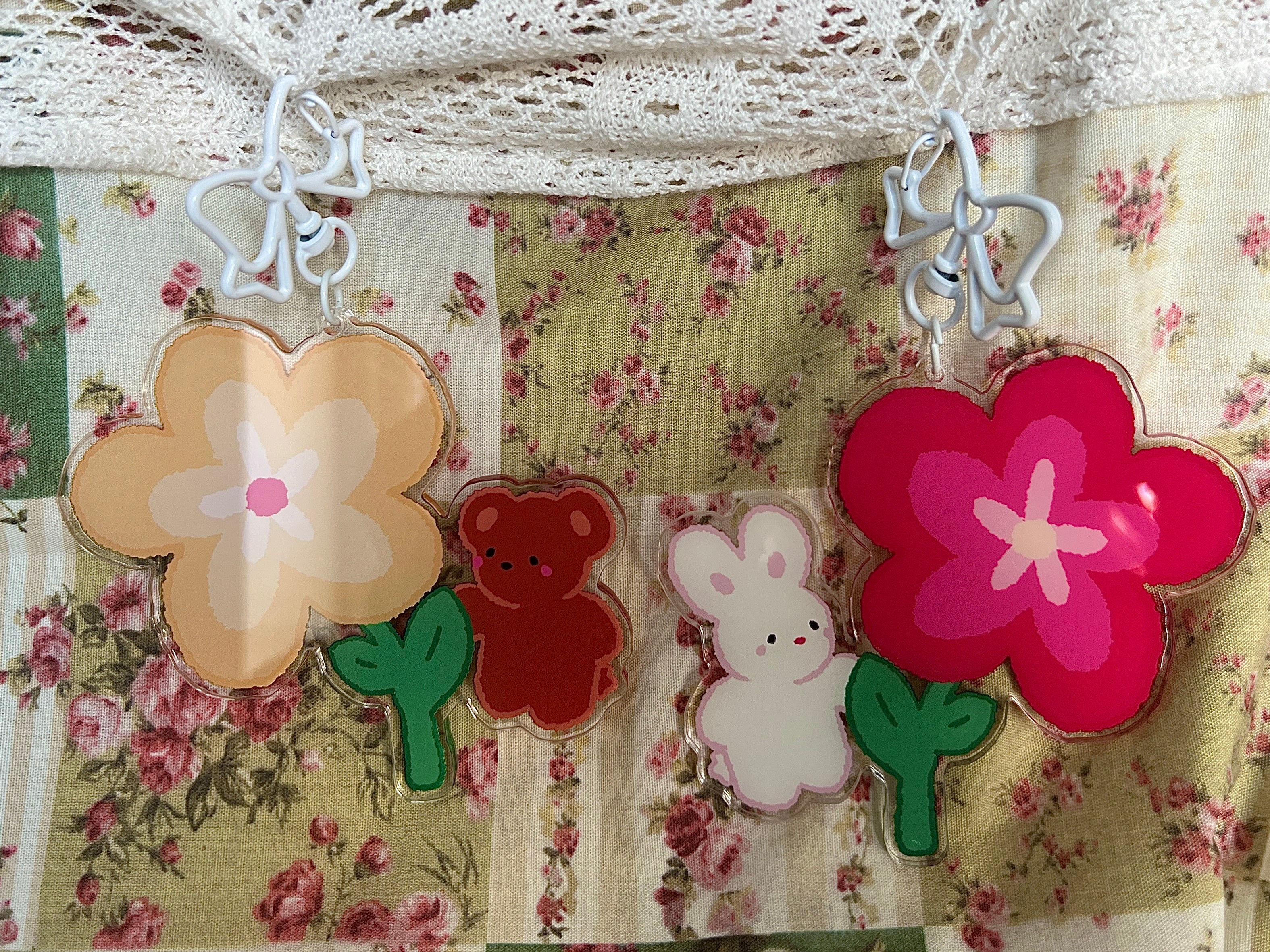 Flower Keychain 2pc Set