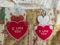I Love You Heart Keychain 2pc Set