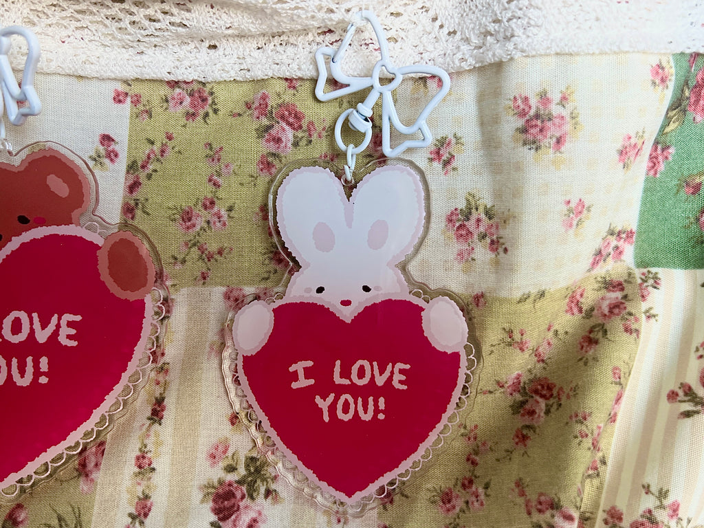 I Love You Heart Keychain 2pc Set