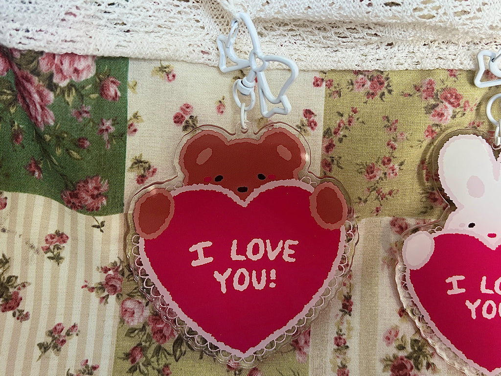 I Love You Heart Keychain 2pc Set