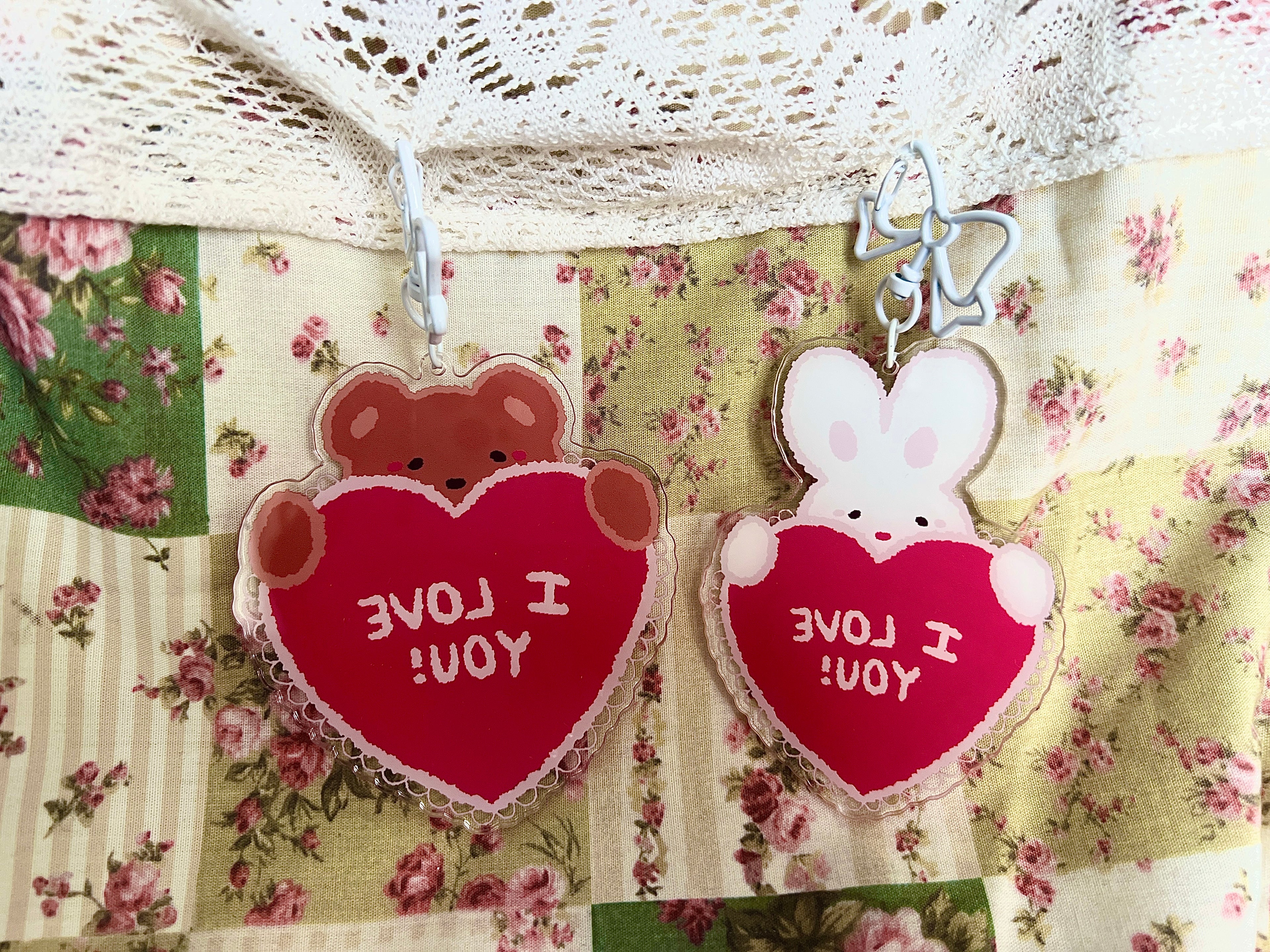 I Love You Heart Keychain 2pc Set